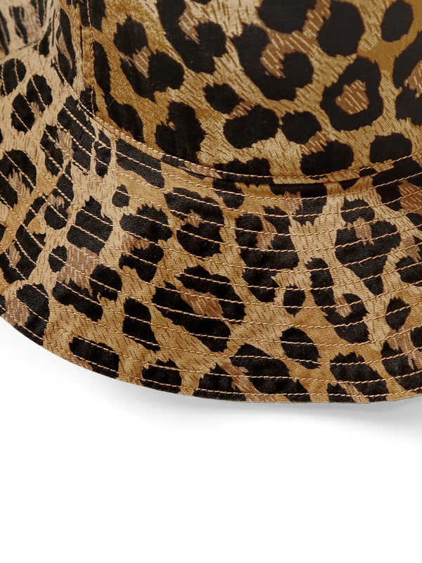 Kapital Cotton Herringbone Leopard Pattern Bucket Tulip HAT cap