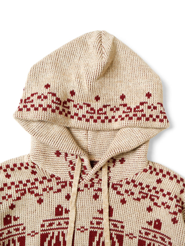 Kapital 5G jacquard knit hooded sweater (Santo Domingo)