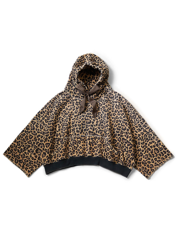 Kapital Fleece Leopard Print Devil Hoodie sweater