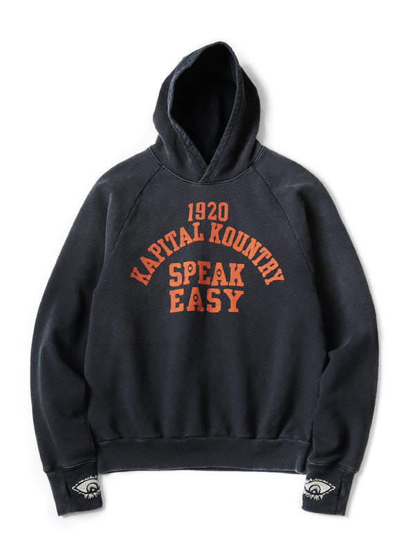 Kapital fleece raglan hood sweatshirt (SPEAKEASY College pt) hoodie sweater