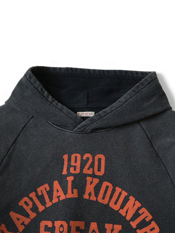 Kapital fleece raglan hood sweatshirt (SPEAKEASY College pt) hoodie sweater