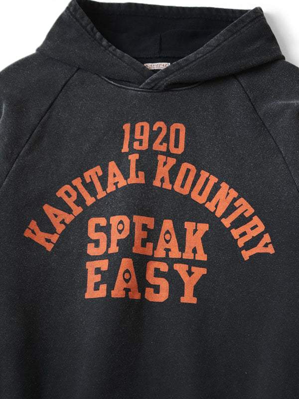 Kapital fleece raglan hood sweatshirt (SPEAKEASY College pt) hoodie sweater