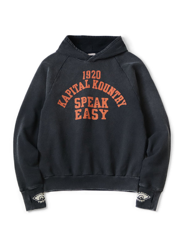 Kapital fleece raglan hood sweatshirt (SPEAKEASY College pt) hoodie sweater