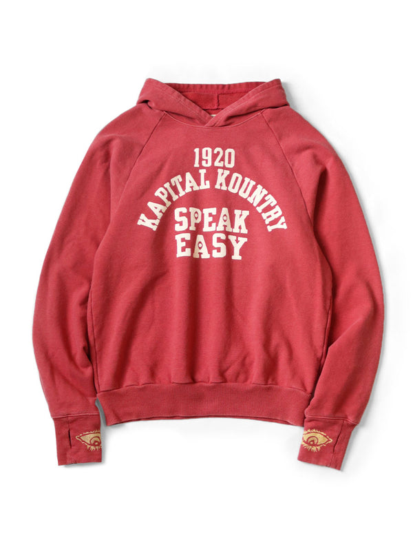 Kapital fleece raglan hood sweatshirt (SPEAKEASY College pt) hoodie sweater