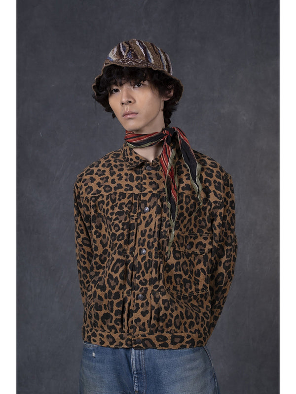 Kapital twill aged wool leopard print 1ST JKT Jacket