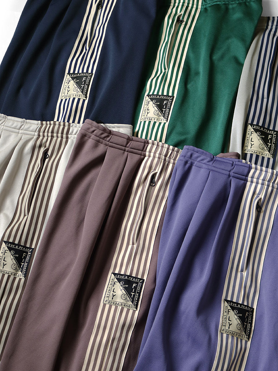 Kapital Smooth Jersey Super Baggy Track Pants (Banner Stripe