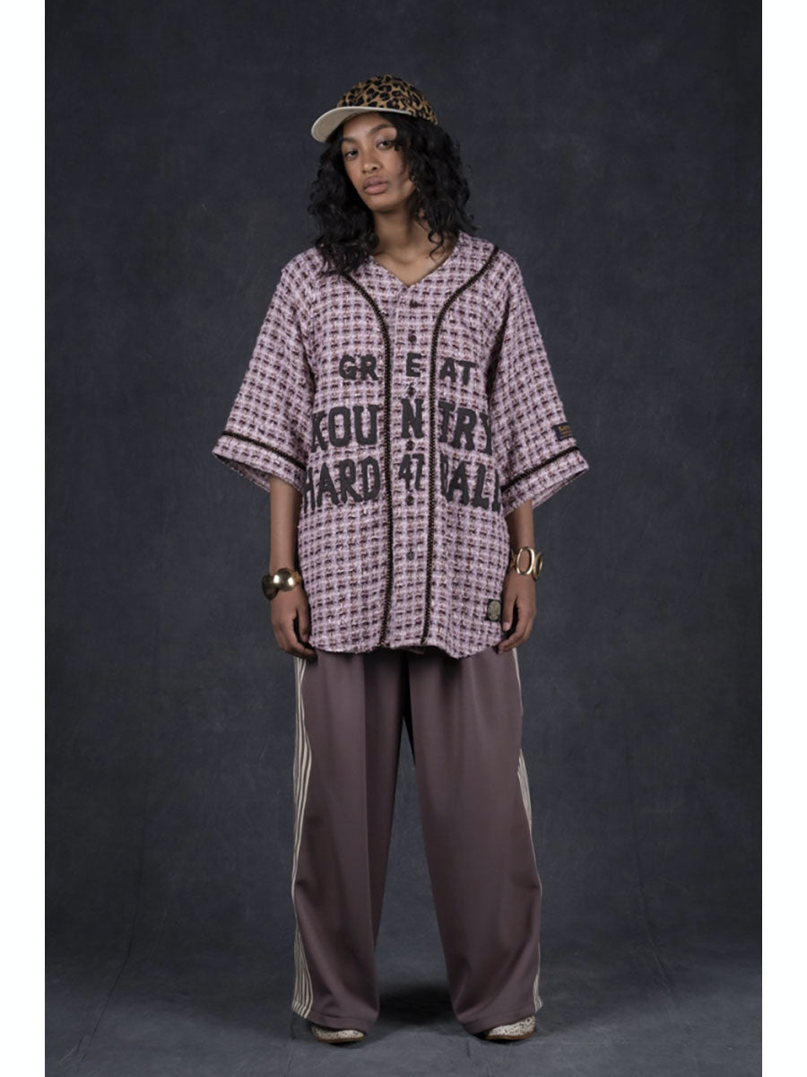 Kapital Smooth Jersey Super Baggy Track Pants (Banner Stripe