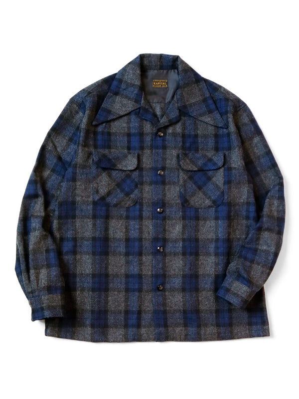 Kapital wool check wrangle collar board shirt (long sleeve)