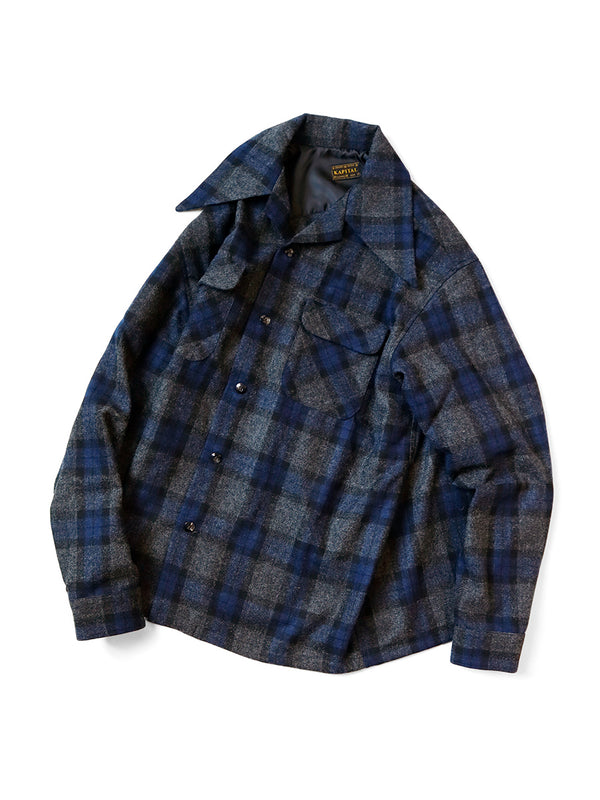 Kapital wool check wrangle collar board shirt (long sleeve)