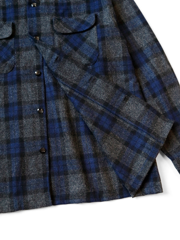 Kapital wool check wrangle collar board shirt (long sleeve)