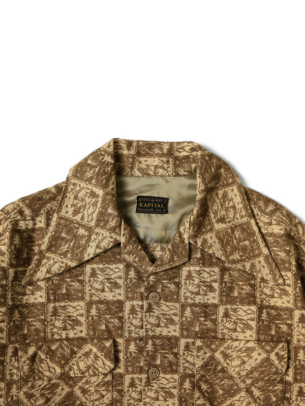 Kapital CAMP jacquard flannel wrangle collar board shirt (long sleeve)