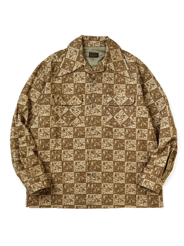 Kapital CAMP jacquard flannel wrangle collar board shirt (long sleeve)