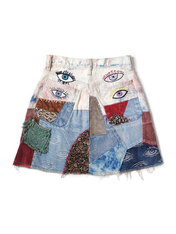 Kapital 14oz Denim Tie-dye Mini Skirt (SPEAKEASY Remake) women