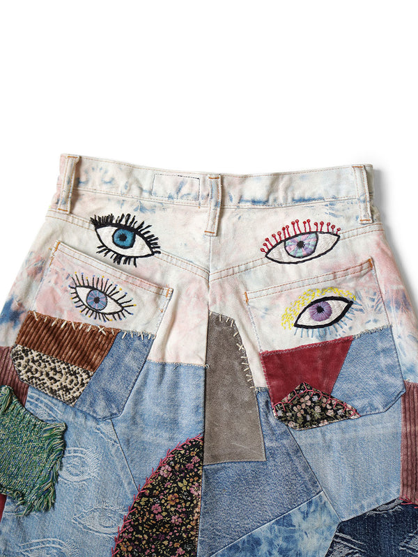 Kapital 14oz Denim Tie-dye Mini Skirt (SPEAKEASY Remake) women