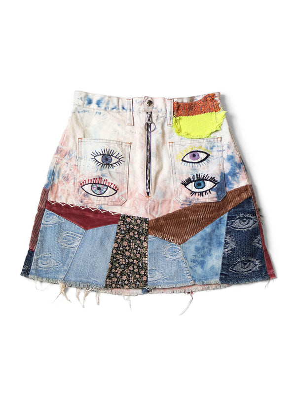 Kapital 14oz Denim Tie-dye Mini Skirt (SPEAKEASY Remake) women