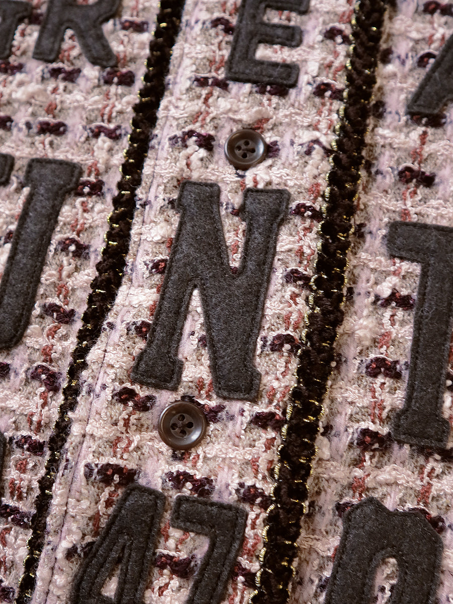 Kapital - Fancy Tweed GREAT KOUNTRY Baseball Shirt - Pink