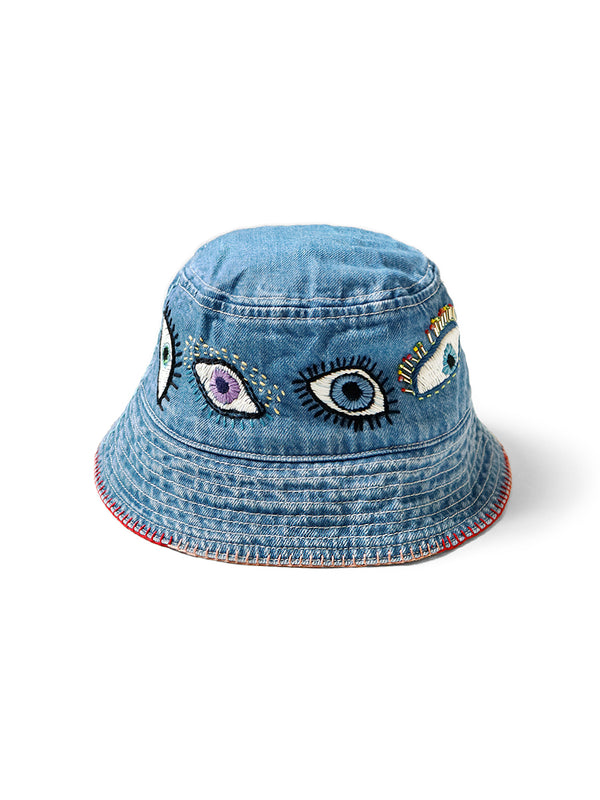 Kapital 12oz denim bucket hat (SPEAKEASY embroidery) Cap