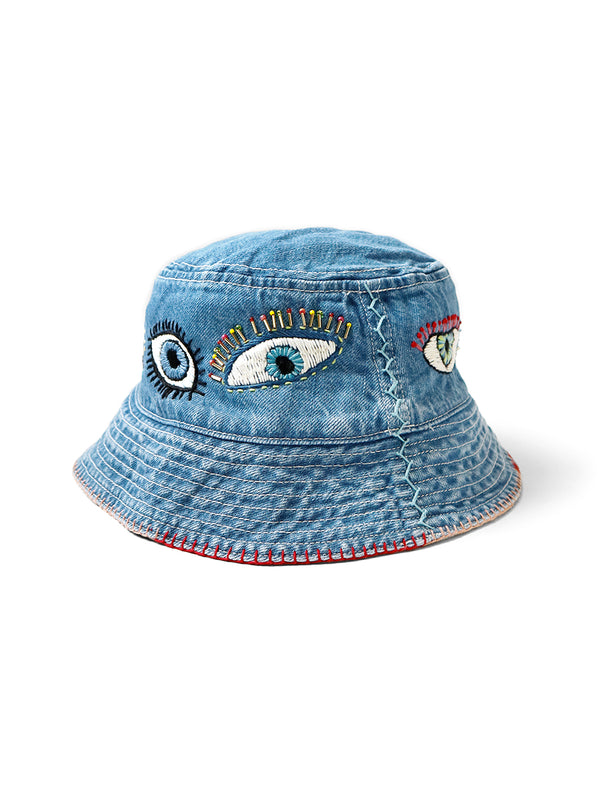 Kapital 12oz denim bucket hat (SPEAKEASY embroidery) Cap