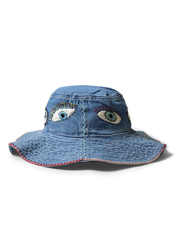 Kapital 12oz denim bucket tulip hat (SPEAKEASY embroidery) cap