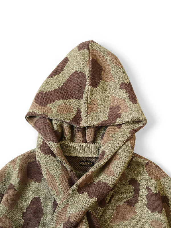 Kapital 5G Camo Knit KESA Hooded Sweater