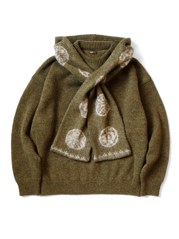 Kapital 5G Small Pattern Knit KESA Hooded Sweater