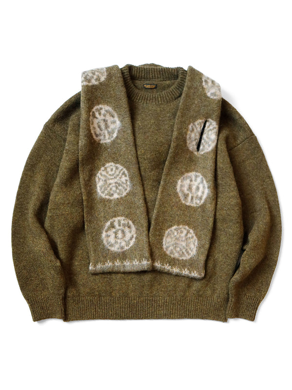 Kapital 5G Small Pattern Knit KESA Hooded Sweater