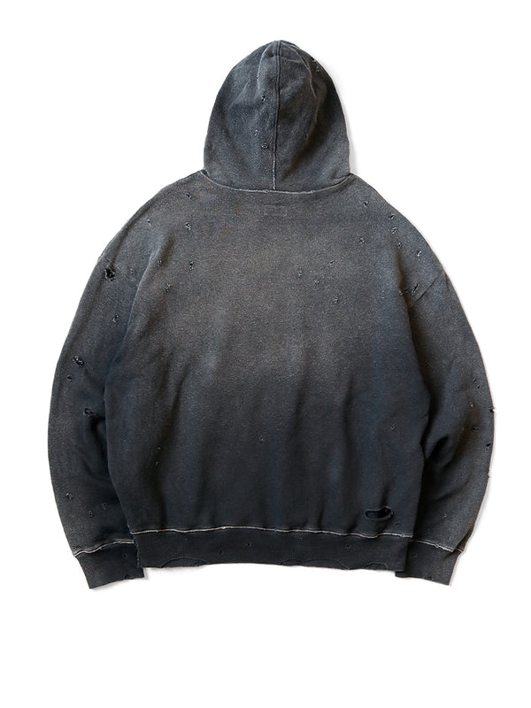 Kapital Fleece Thriller Damaged Hooded Sweatshirt (Stud Remake) sweater