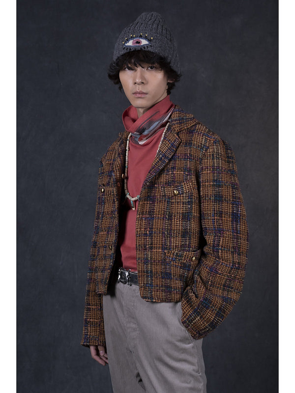 Kapital Casa Tweed Check Baba Sawyer Jacket (short type)