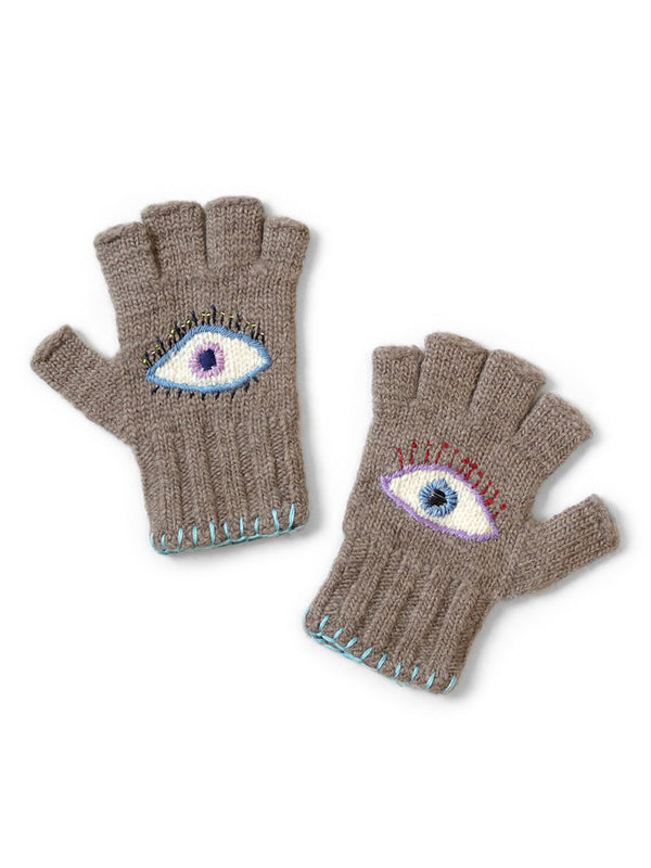 Kapital wool forktail glove with SPEAKEASY embroidery