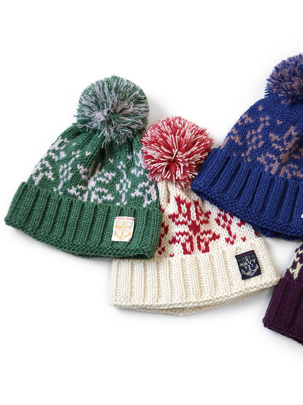 Kapital 3G Wool Snow Pattern Knit CAP