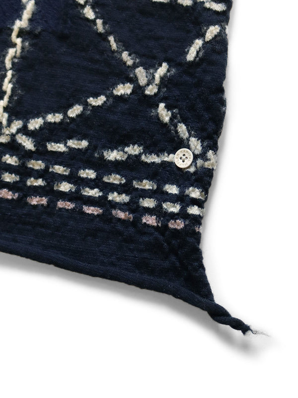 Kapital felted wool sashiko HAPPY scarf Muffler