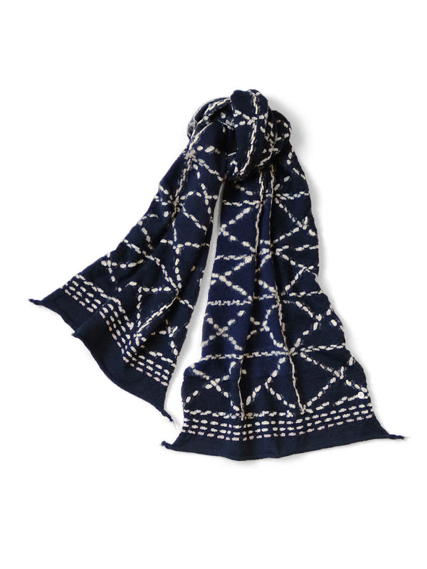 Kapital felted wool sashiko HAPPY scarf Muffler