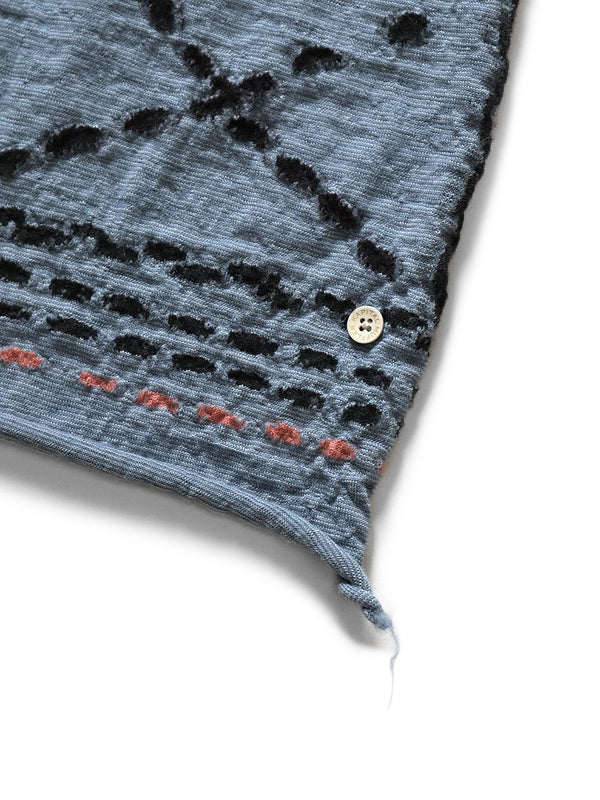 Kapital felted wool sashiko scarf Muffler