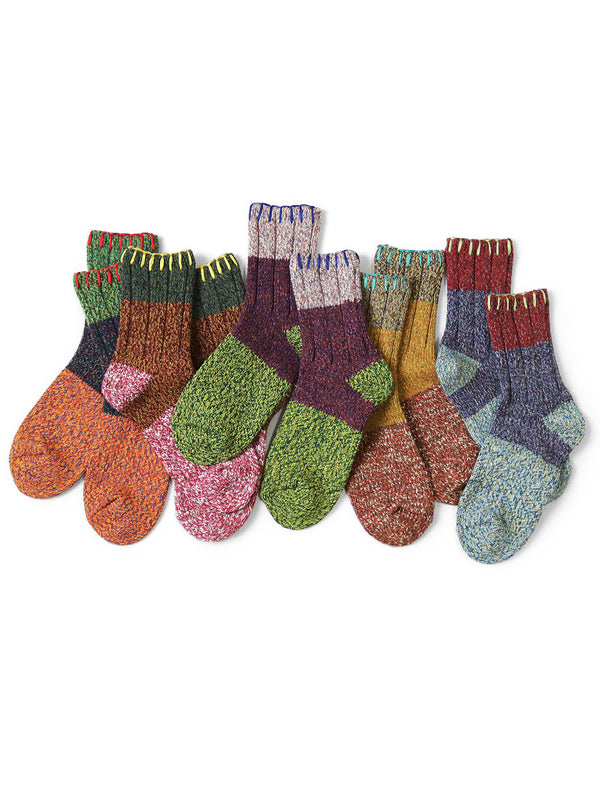 Kapital 56 strand wool Van Gogh heather HOBO stitch socks