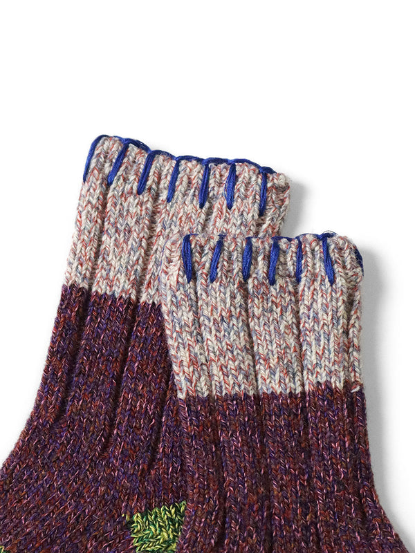 Kapital 56 strand wool Van Gogh heather HOBO stitch socks