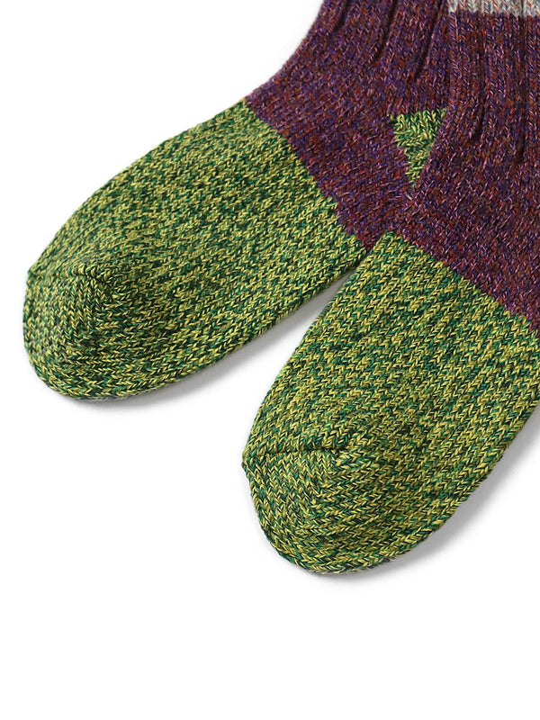 Kapital 56 strand wool Van Gogh heather HOBO stitch socks