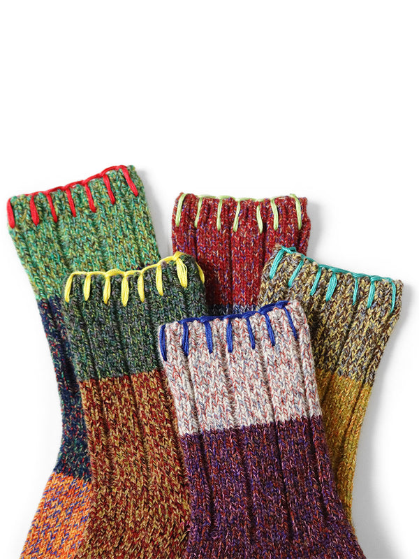 Kapital  Wool Van Gogh Heather Hobo Stitch Socks