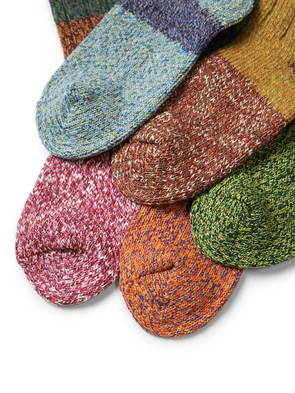 Kapital 56 strand wool Van Gogh heather HOBO stitch socks