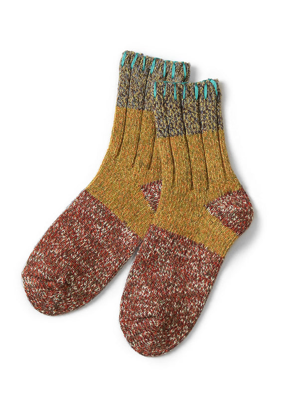 Kapital 56 strand wool Van Gogh heather HOBO stitch socks