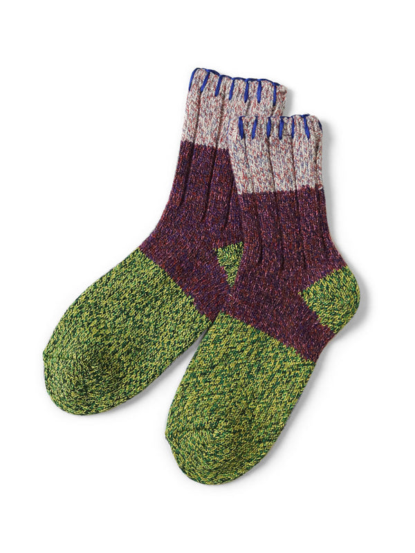 Kapital 56 strand wool Van Gogh heather HOBO stitch socks