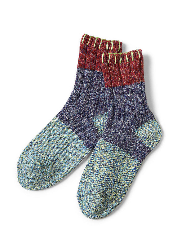 Kapital 56 strand wool Van Gogh heather HOBO stitch socks