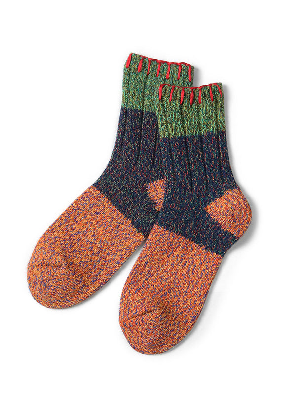 Kapital 56 strand wool Van Gogh heather HOBO stitch socks