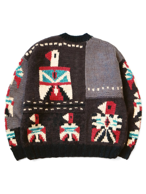 Kapital Hand Knitted Santo Domingo Cowichan Crew Sweater