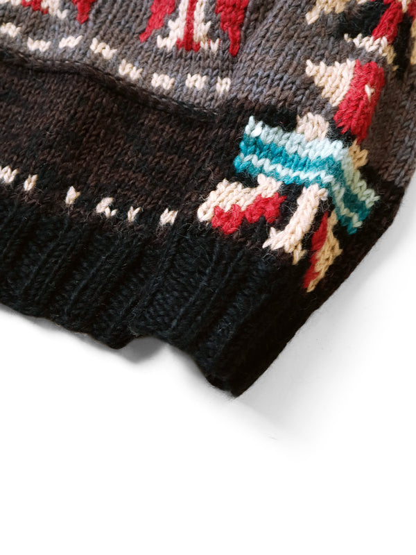 Kapital Hand Knitted Santo Domingo Cowichan Crew Sweater