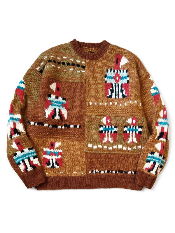 Kapital Hand Knitted Santo Domingo Cowichan Crew Sweater