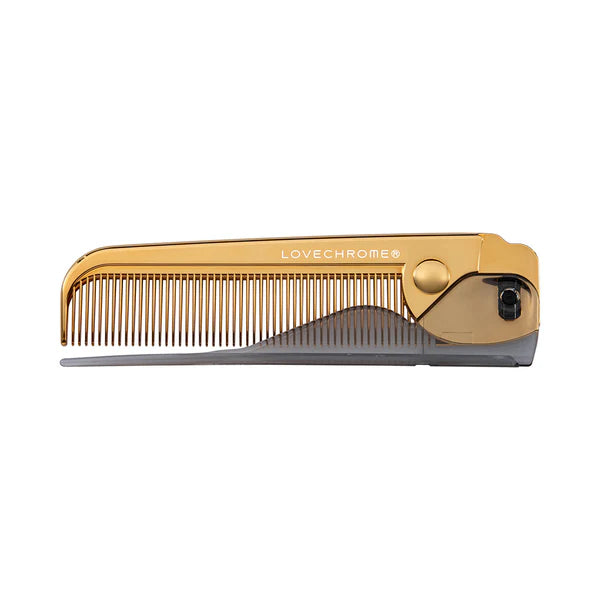 LOVECHROME K24GP Bangs Folding Hair Comb Gold
