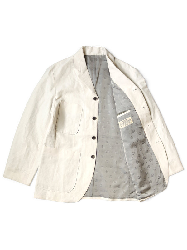 Kapital Cotton Linen Heathered Herringbone Lumber Suit Jacket (BEERpt)
