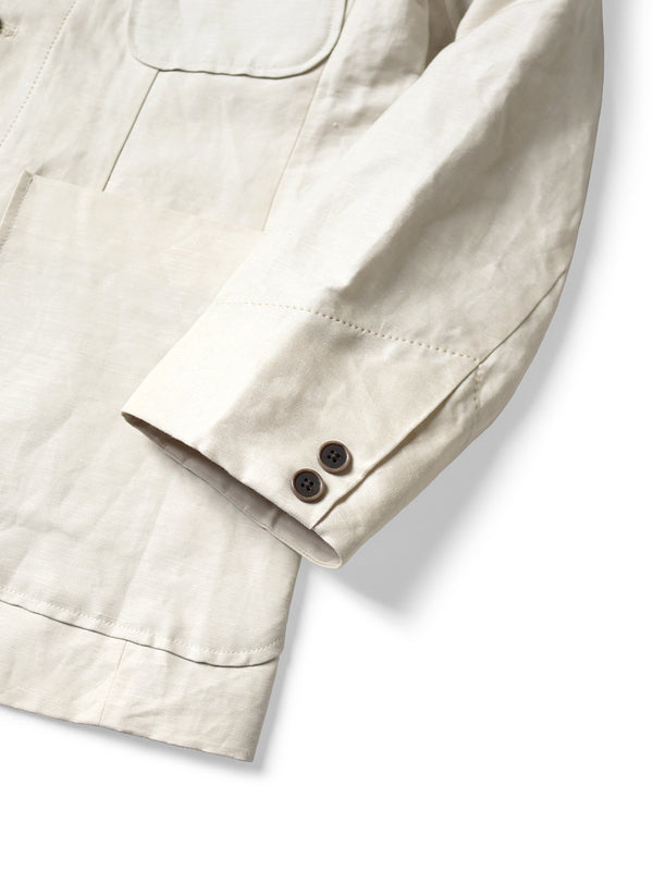 Kapital Cotton Linen Heathered Herringbone Lumber Suit Jacket (BEERpt)