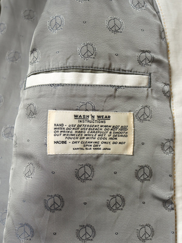Kapital Cotton Linen Heathered Herringbone Lumber Suit Jacket (BEERpt)