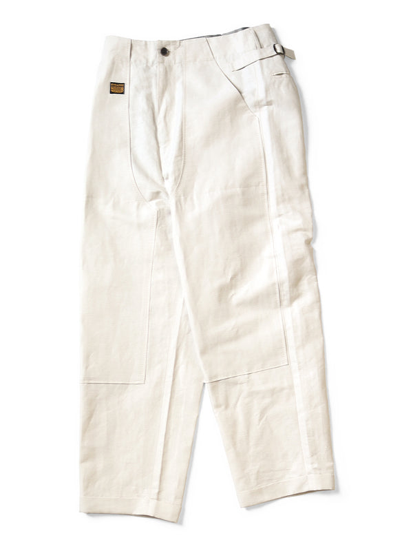 Kapital cotton linen herringbone lumber suit pants